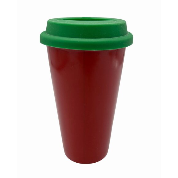 NWT NOVELTY SON OF A NUTCRACKER ELF CERAMIC TRAVEL COFFEE MUG LID CHRMNG CHARLIE - Picture 5 of 7